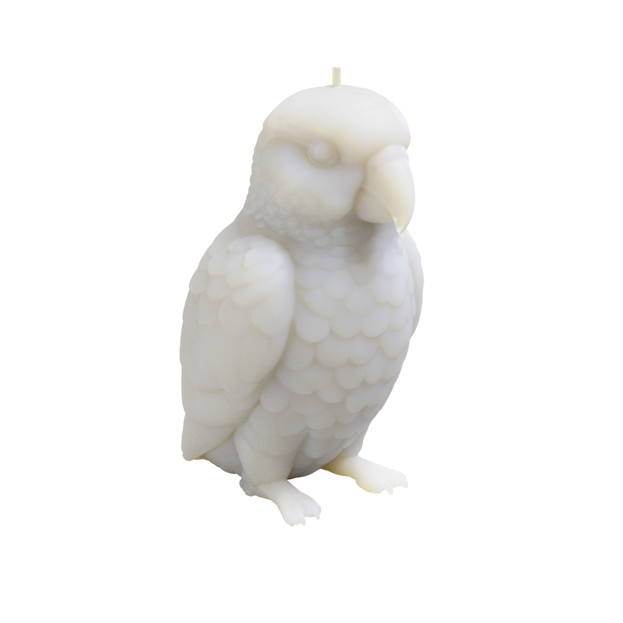 African Grey Bird Candle (400 grams) 14cm Tall