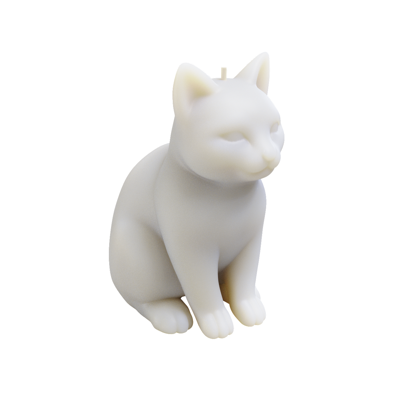 Short Hair Cat Candle (400grams) 14cm Tall